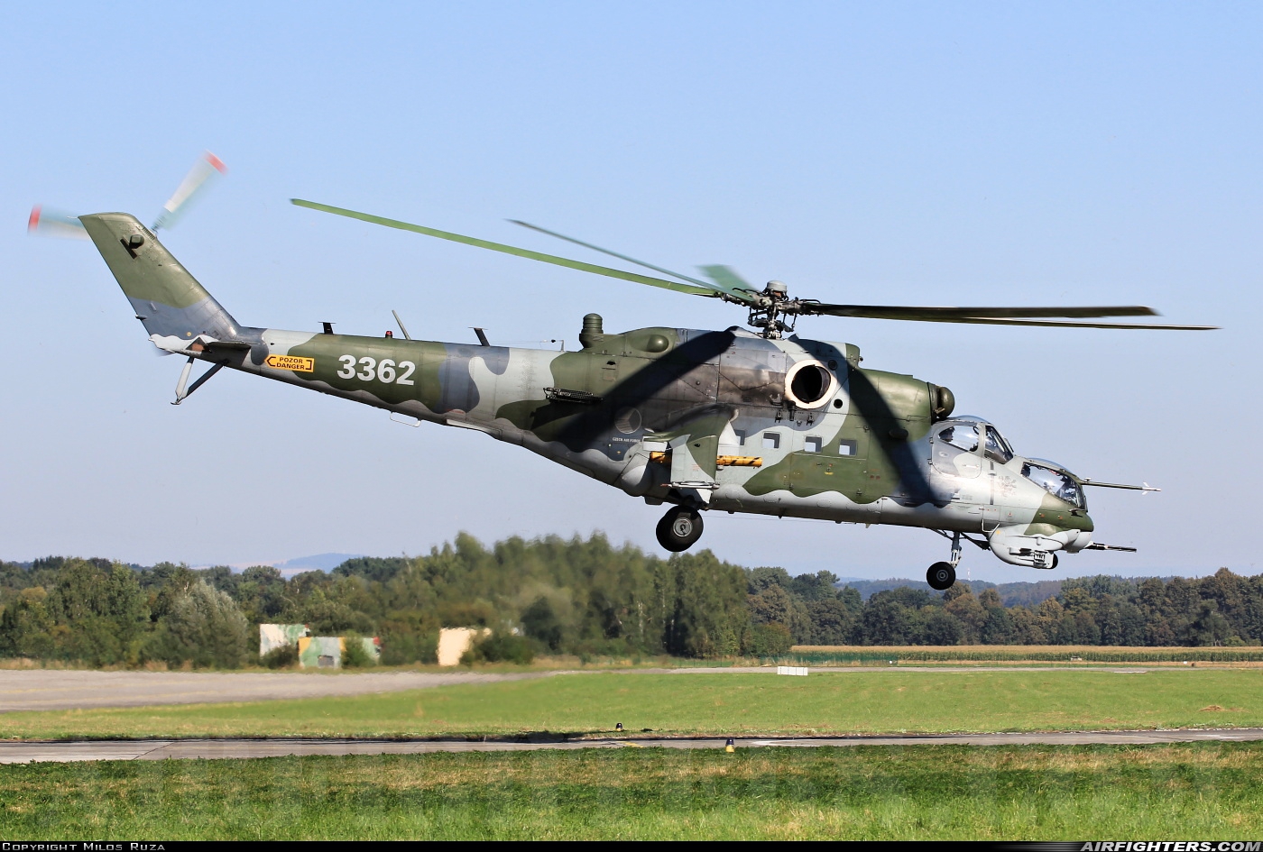 Czech Republic - Air Force Mil Mi-35 (Mi-24V) 3362 at Hradec Kralove (LKHK), Czech Republic