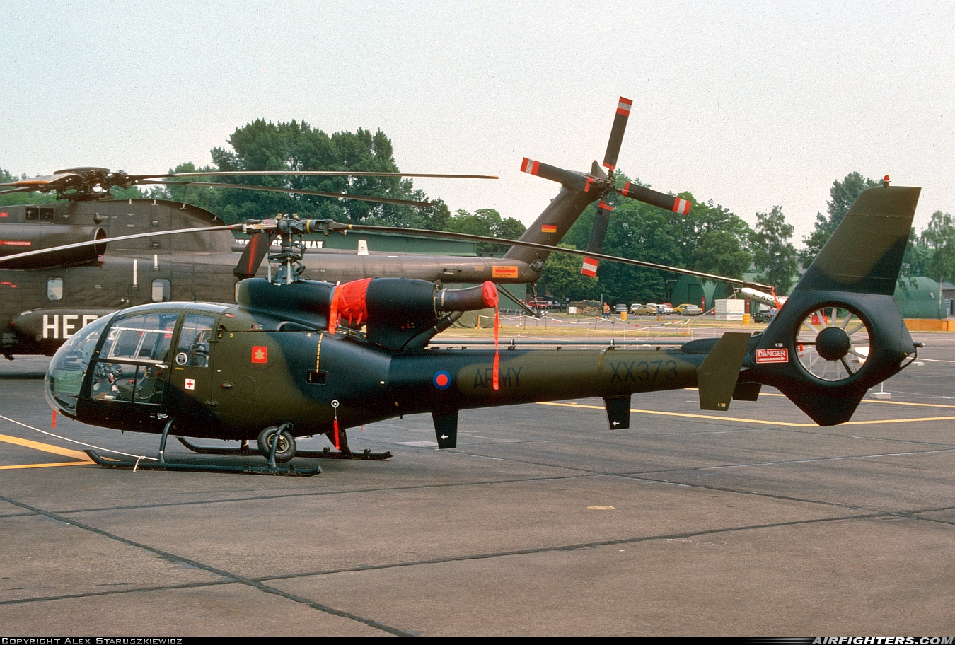 UK - Army Westland SA-341B Gazelle AH1 XX373 at Gutersloh (GUT / ETUO), Germany