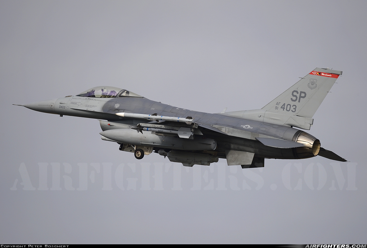 USA - Air Force General Dynamics F-16C Fighting Falcon 91-0403 at Spangdahlem (SPM / ETAD), Germany