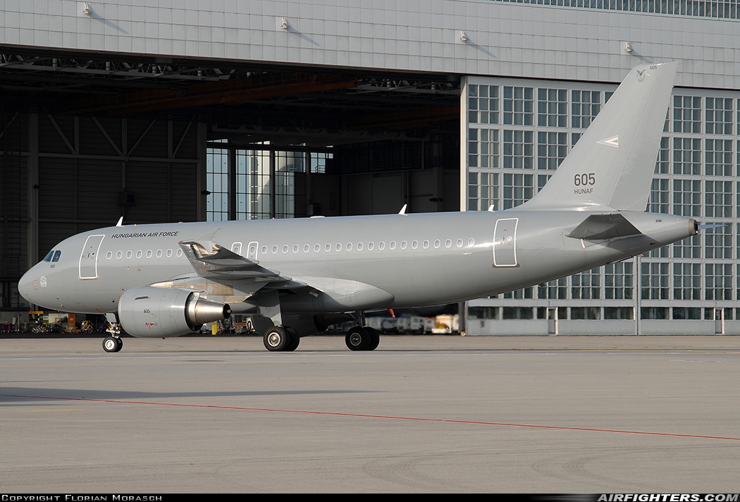 Hungary - Air Force Airbus A319-112 605 at Munich (- Franz Josef Strauss) (MUC / EDDM), Germany