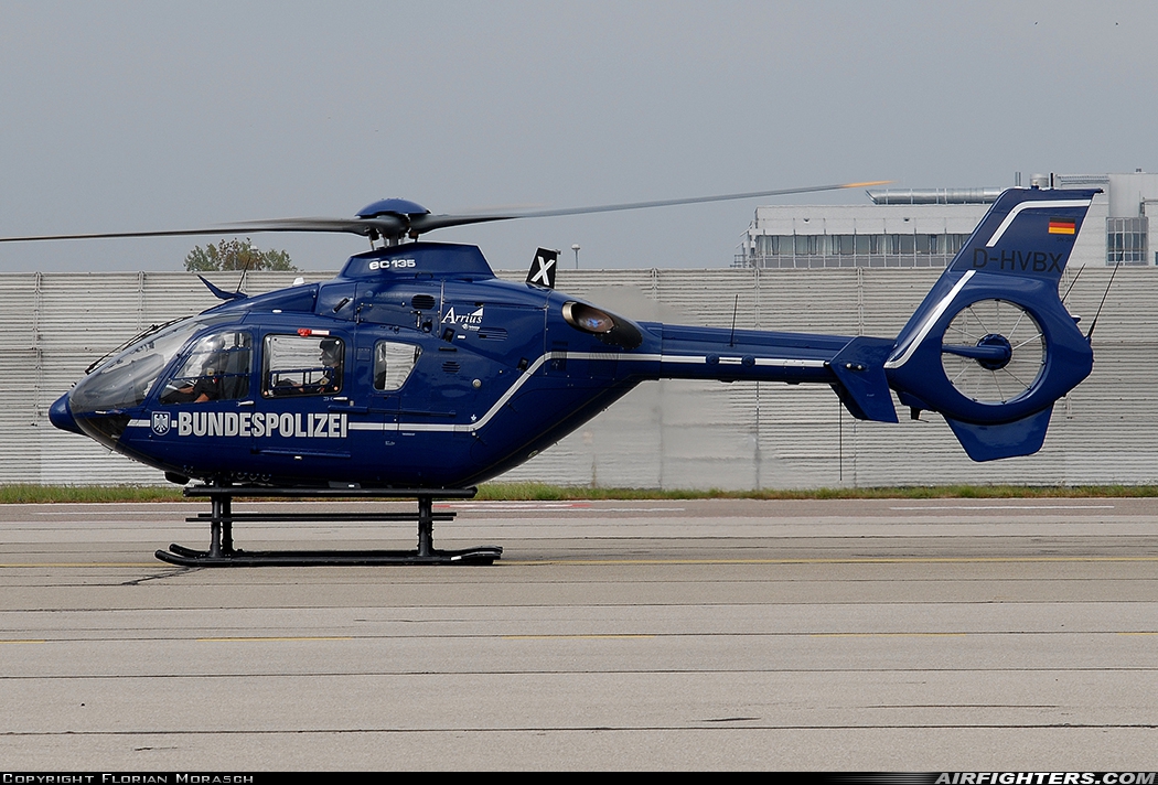 Germany - Bundespolizei Eurocopter EC-135T2 D-HVBX at Munich (- Franz Josef Strauss) (MUC / EDDM), Germany