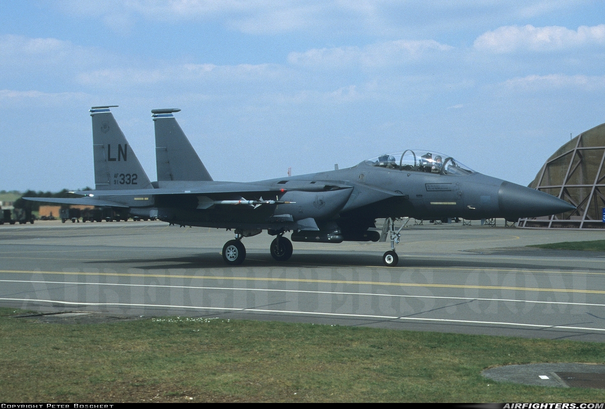 USA - Air Force McDonnell Douglas F-15E Strike Eagle 91-0332 at Lakenheath (LKZ / EGUL), UK