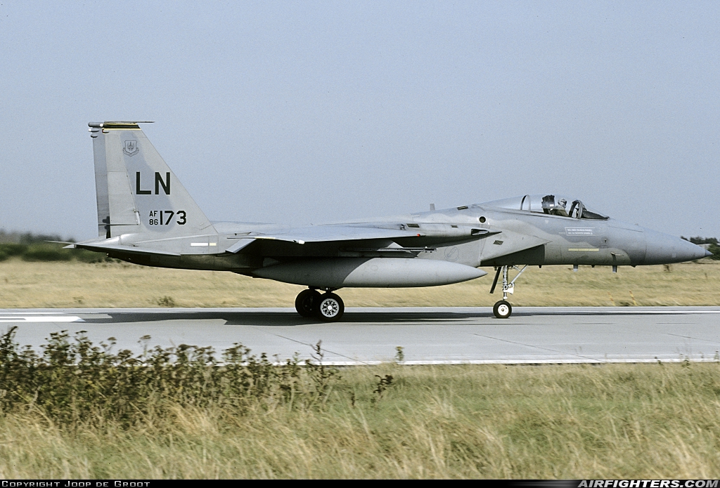 USA - Air Force McDonnell Douglas F-15C Eagle 86-0173 at Karup (KRP / EKKA), Denmark
