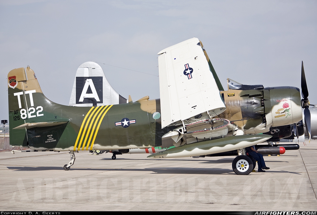 Private Douglas A-1D Skyraider (AD-4NA) NX91945 at San Antonio - Lackland AFB / Kelly Field Annex (Kelly AFB) (SKF / KSKF), USA
