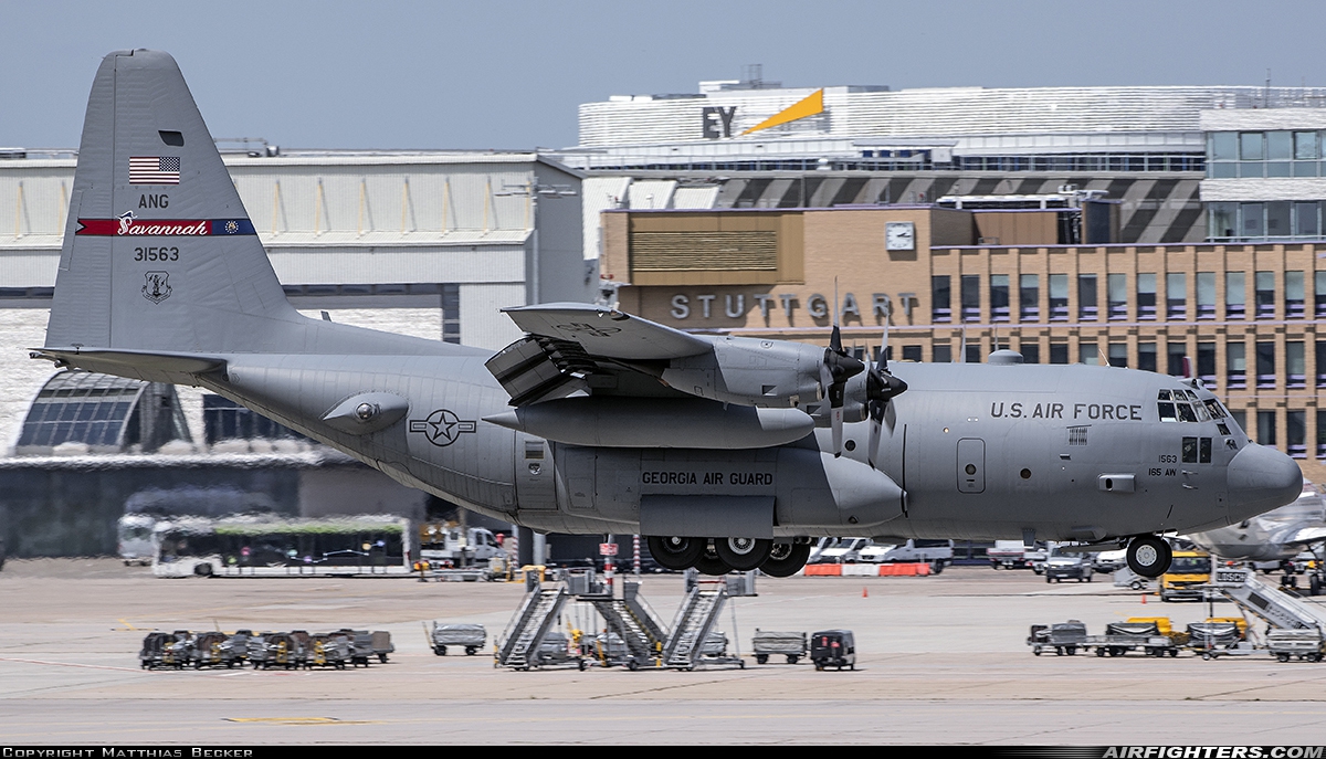 USA - Air Force Lockheed C-130H Hercules (L-382) 93-1563 at Stuttgart (- Echterdingen) (STR / EDDS), Germany