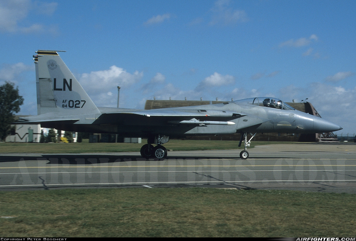 USA - Air Force McDonnell Douglas F-15C Eagle 84-0027 at Lakenheath (LKZ / EGUL), UK