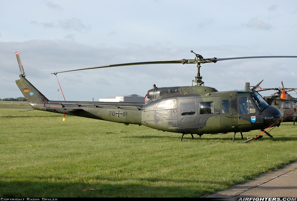 Germany - Air Force Bell UH-1D Iroquois (205) 70+81 at Liege (- Bierset) (LGG / EBLG), Belgium