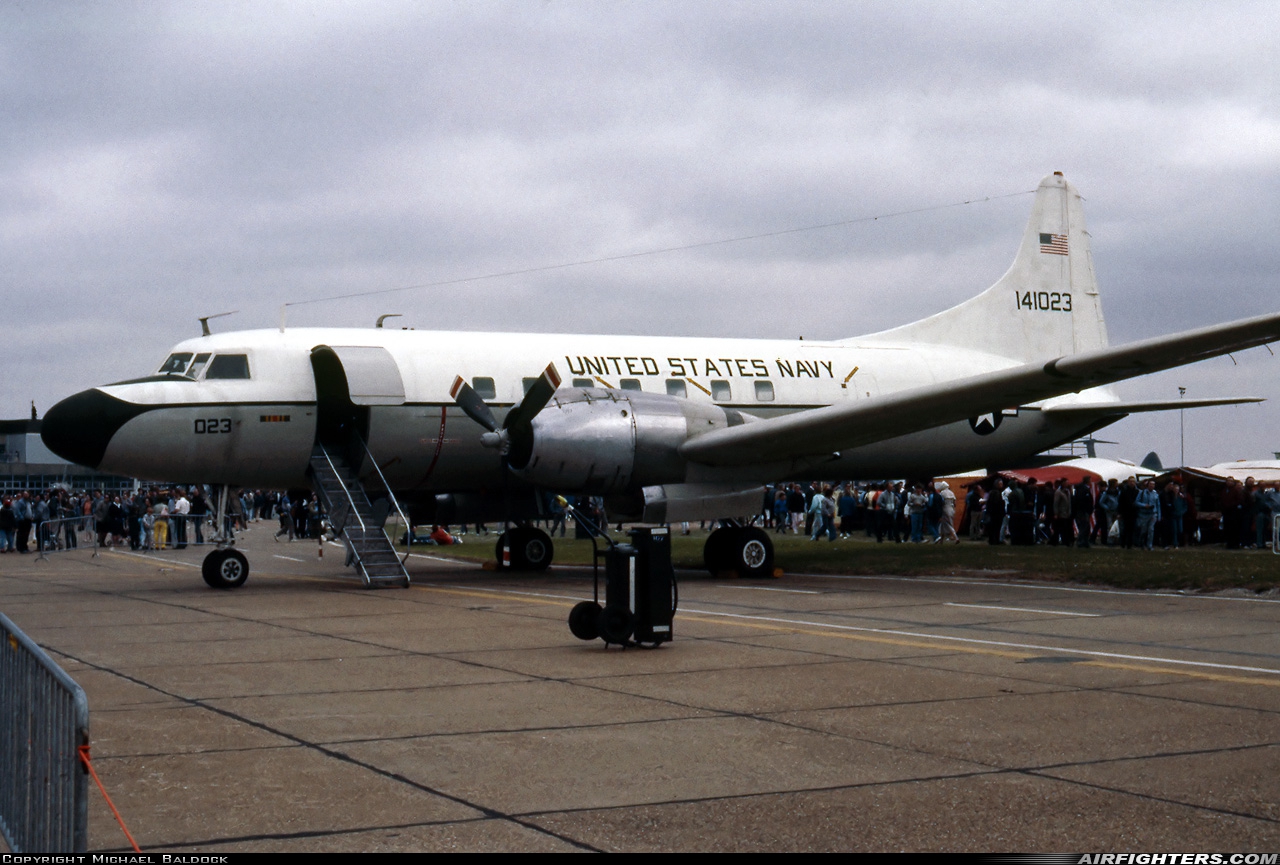 USA - Navy Convair C-131F 141023 at Mildenhall (MHZ / GXH / EGUN), UK
