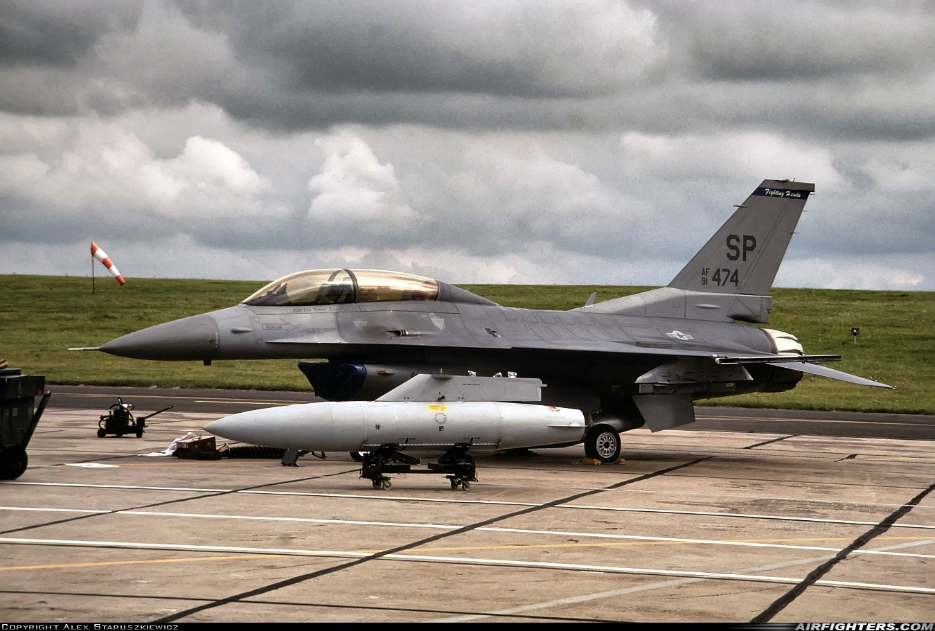 USA - Air Force General Dynamics F-16D Fighting Falcon 91-0474 at Bitburg (BBJ / EDRB), Germany