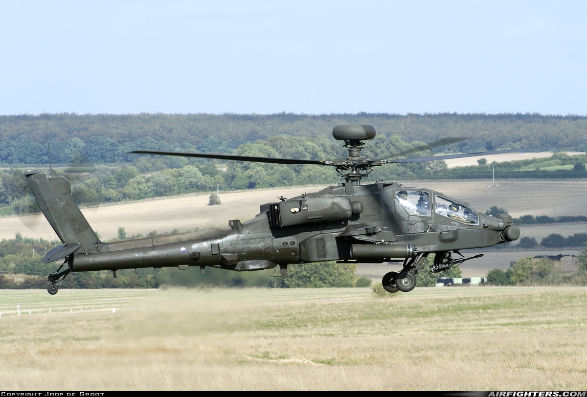 UK - Army Westland Apache AH1 (WAH-64D) ZJ209 at Off-Airport - Salisbury Plain, UK