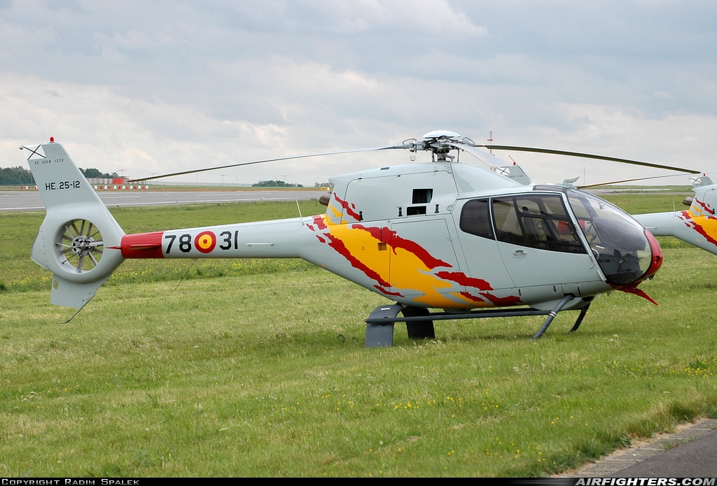 Spain - Air Force Eurocopter EC-120B Colibri HE.25-12 at Liege (- Bierset) (LGG / EBLG), Belgium
