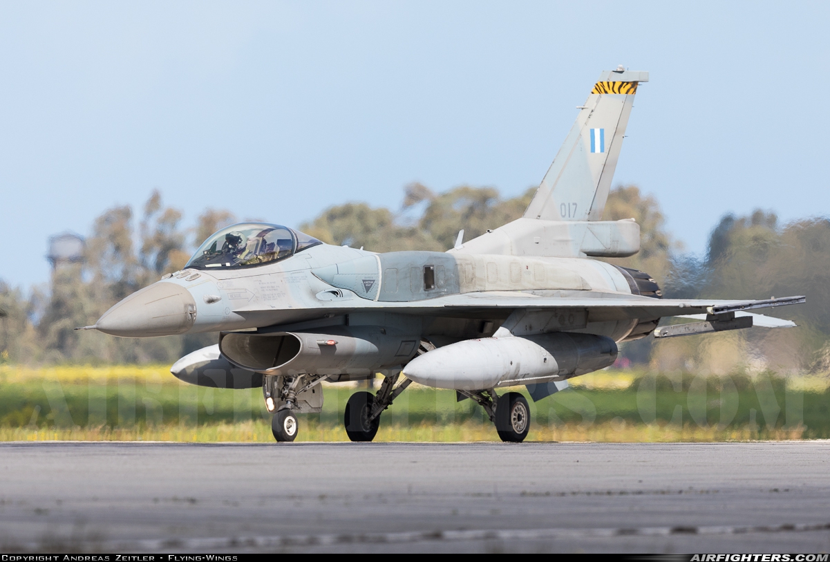 Greece - Air Force General Dynamics F-16C Fighting Falcon 017 at Andravida (Pyrgos -) (PYR / LGAD), Greece