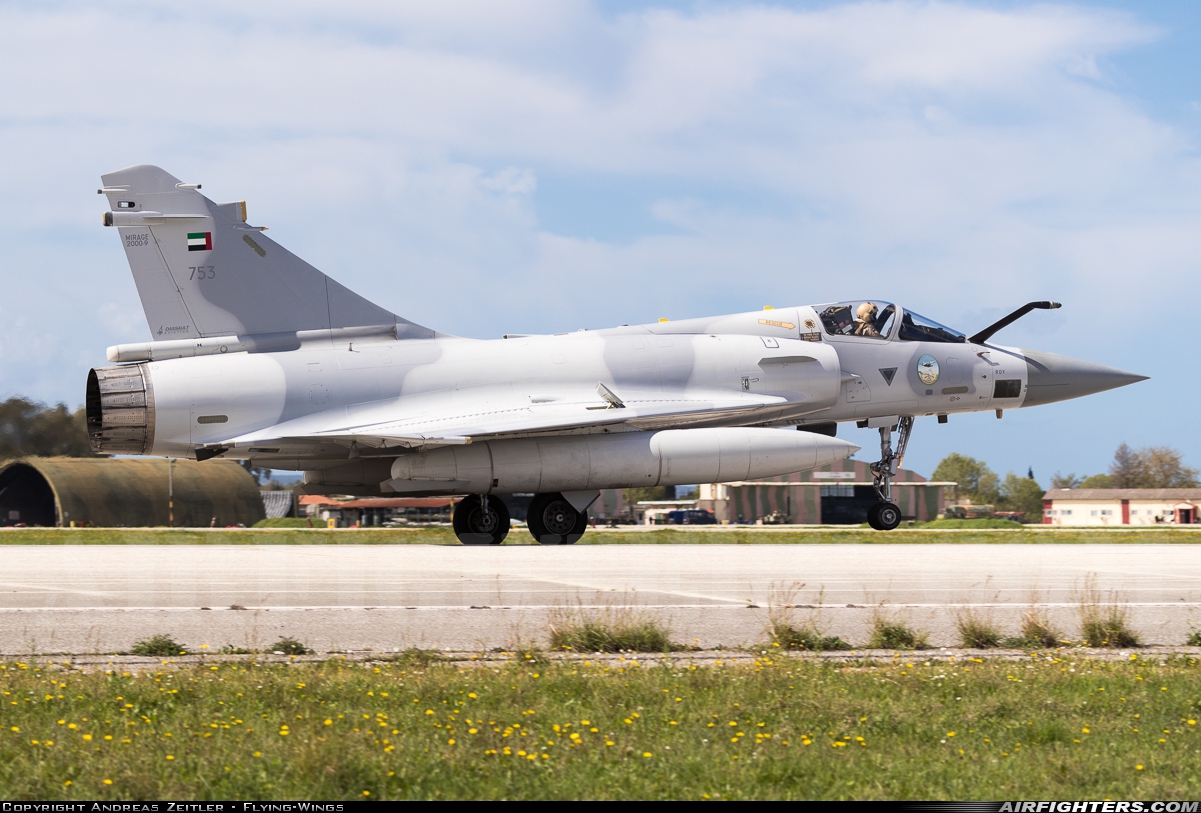 United Arab Emirates - Air Force Dassault Mirage 2000-9 753 at Andravida (Pyrgos -) (PYR / LGAD), Greece