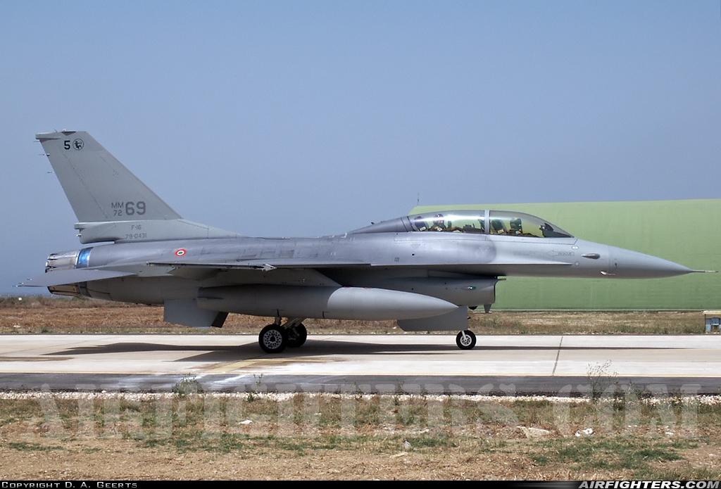 Italy - Air Force General Dynamics F-16B Fighting Falcon MM7269 at Trapani - Birgi (TPS / LICT), Italy