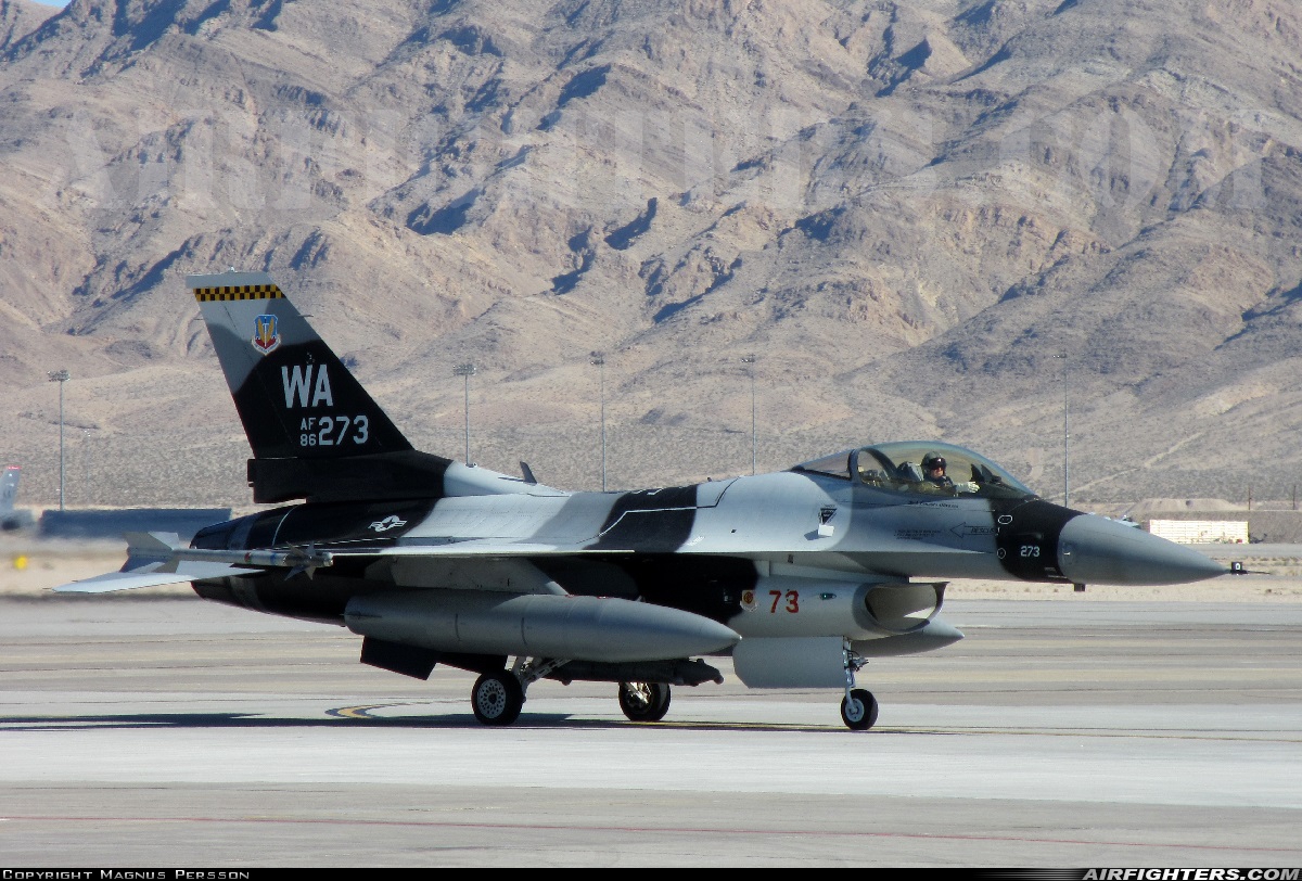 USA - Air Force General Dynamics F-16C Fighting Falcon 86-0273 at Las Vegas - Nellis AFB (LSV / KLSV), USA