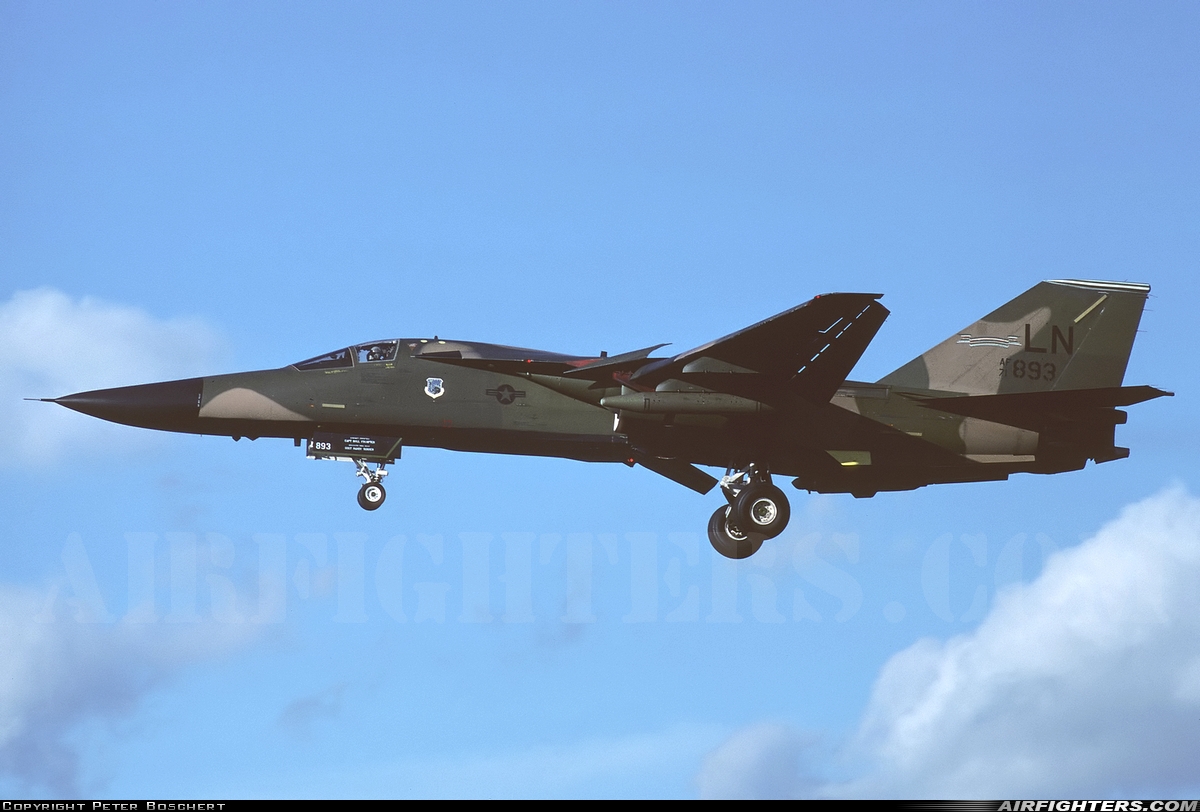 USA - Air Force General Dynamics F-111F Aardvark 71-0893 at Lakenheath (LKZ / EGUL), UK