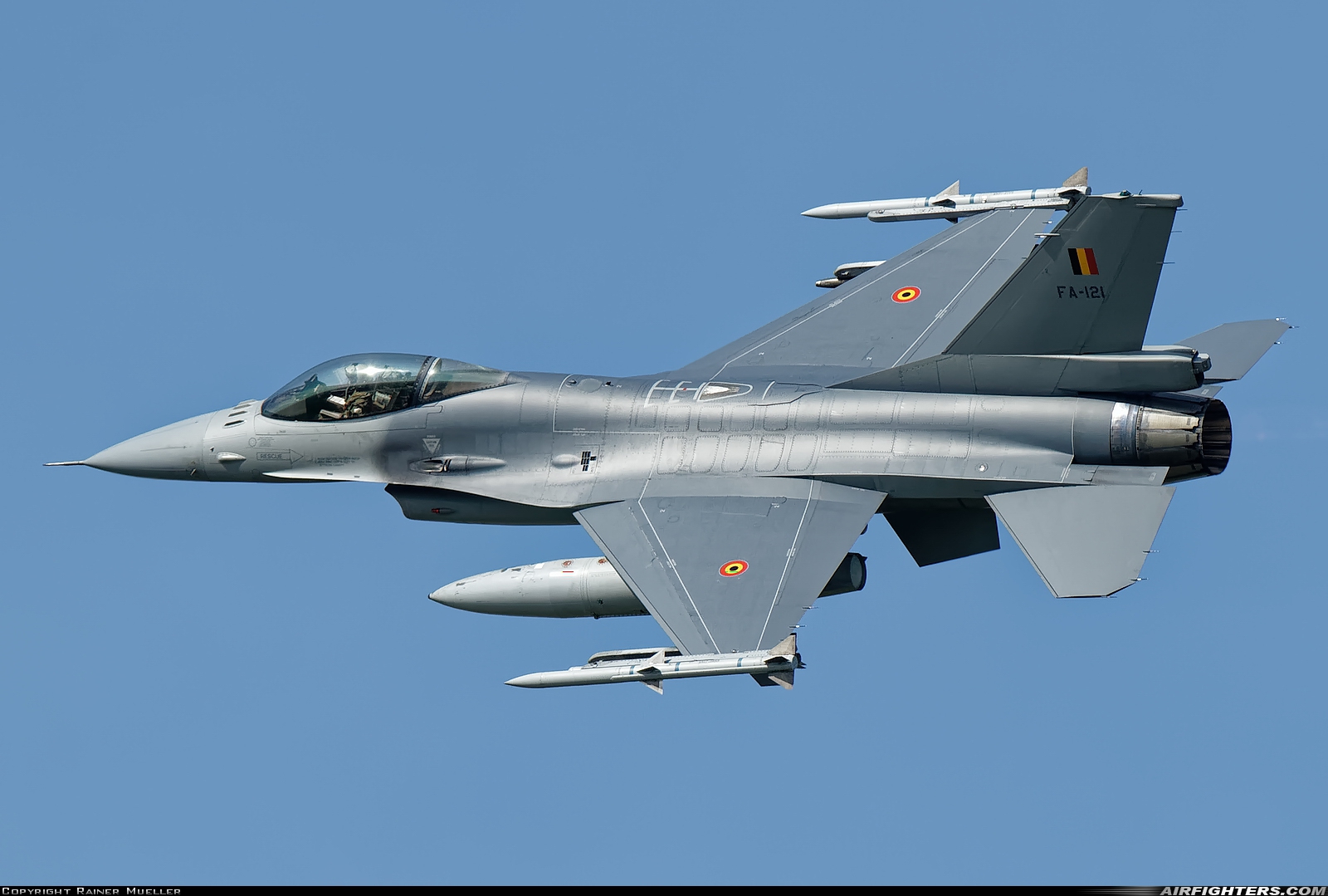 Belgium - Air Force General Dynamics F-16AM Fighting Falcon FA-121 at Leeuwarden (LWR / EHLW), Netherlands