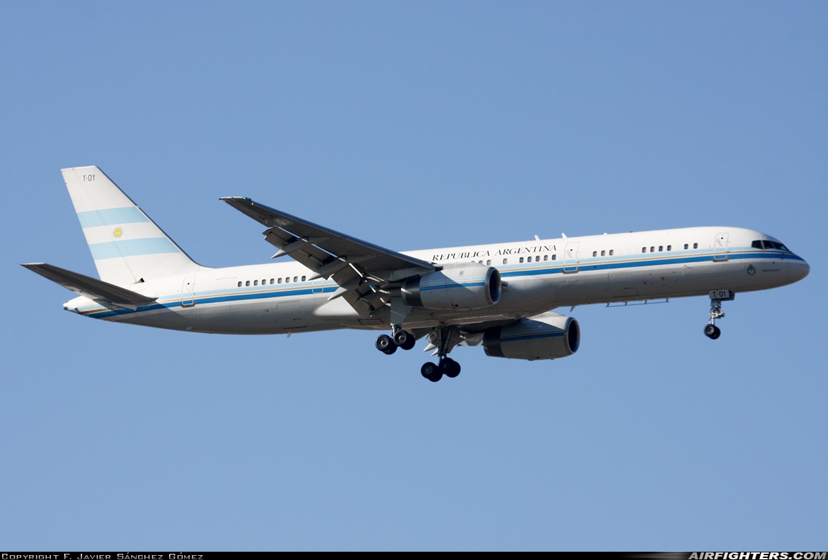 Argentina - Government Boeing 757-23A T-01 at Madrid - Barajas (MAD / LEMD), Spain
