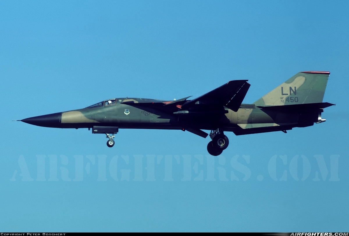 USA - Air Force General Dynamics F-111F Aardvark 72-1450 at Lakenheath (LKZ / EGUL), UK