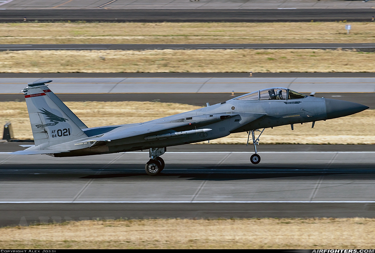 USA - Air Force McDonnell Douglas F-15C Eagle 84-0021 at Portland - Int. (PDX / KPDX), USA
