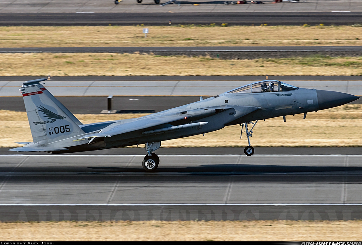 USA - Air Force McDonnell Douglas F-15C Eagle 84-0005 at Portland - Int. (PDX / KPDX), USA