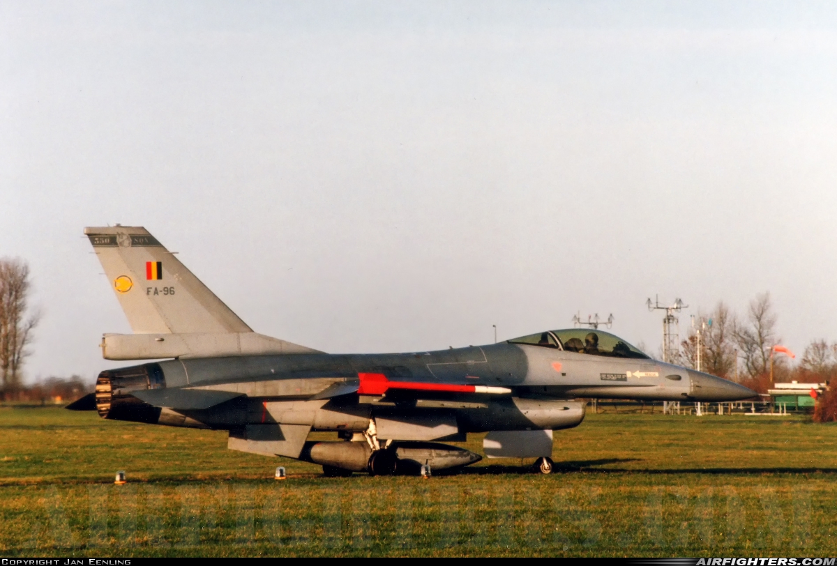 Belgium - Air Force General Dynamics F-16A Fighting Falcon FA-96 at Leeuwarden (LWR / EHLW), Netherlands
