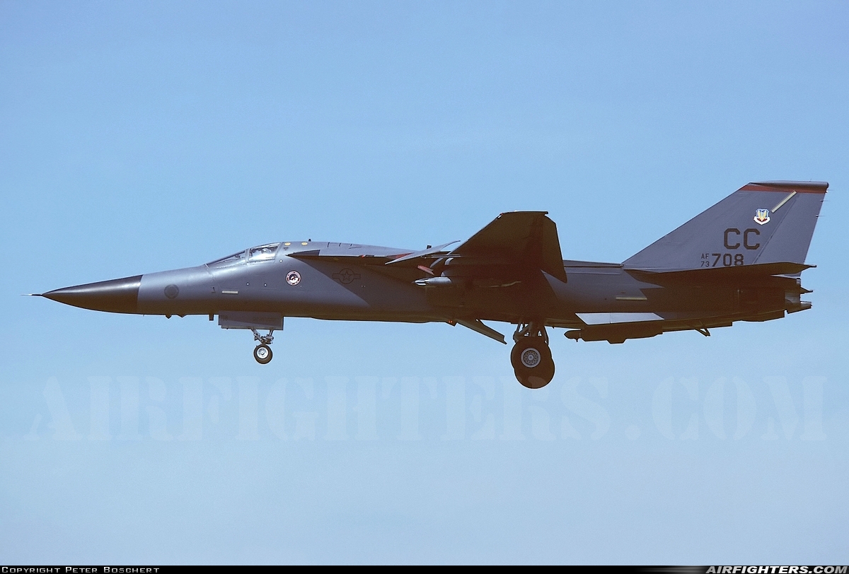 USA - Air Force General Dynamics F-111F Aardvark 73-0708 at Lakenheath (LKZ / EGUL), UK