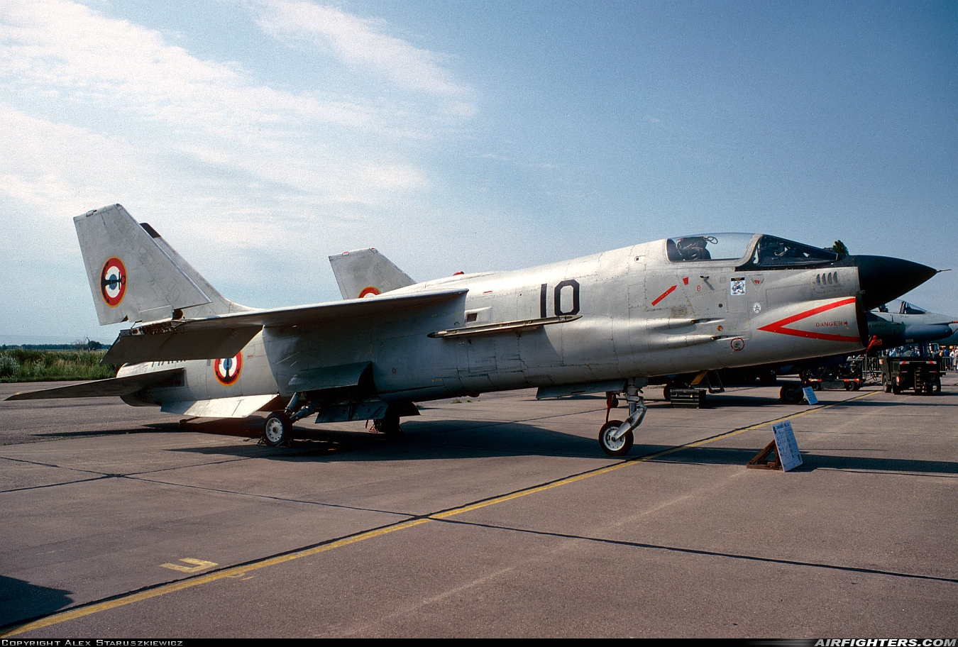 France - Navy Vought F-8E(FN) Crusader 10 at Strasbourg - Entzheim (SXB / LFST), France