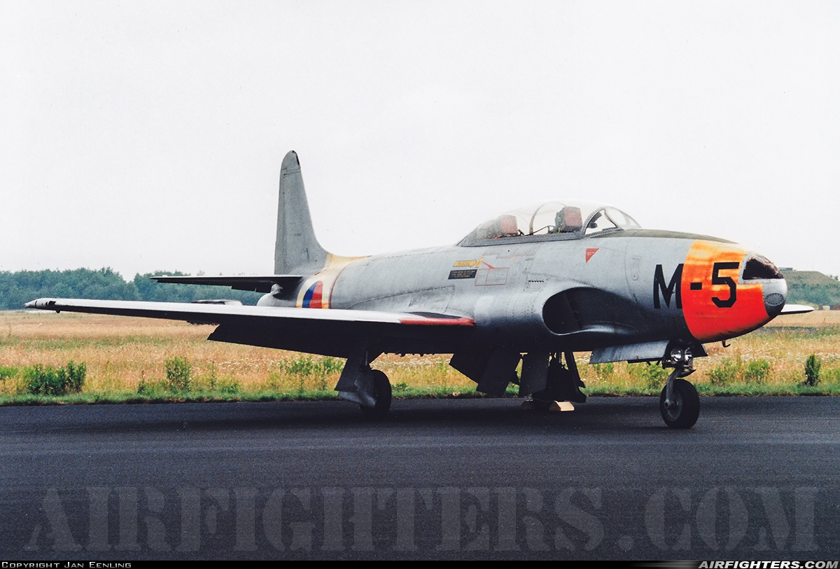 Netherlands - Air Force Lockheed T-33A Shooting Star M-5 at Enschede - Twenthe (ENS / EHTW), Netherlands