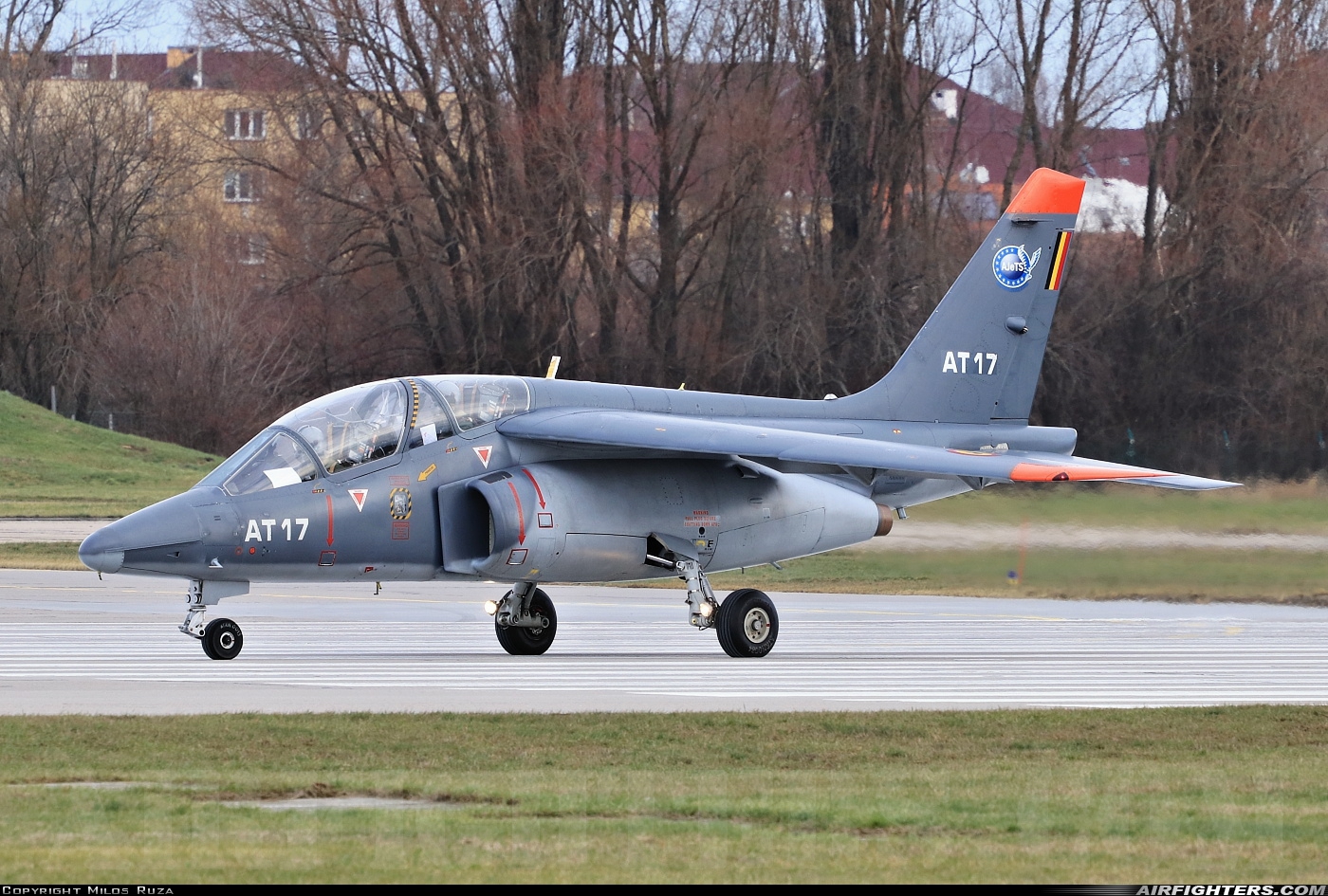 Belgium - Air Force Dassault/Dornier Alpha Jet 1B+ AT17 at Pardubice (PED / LKPD), Czech Republic