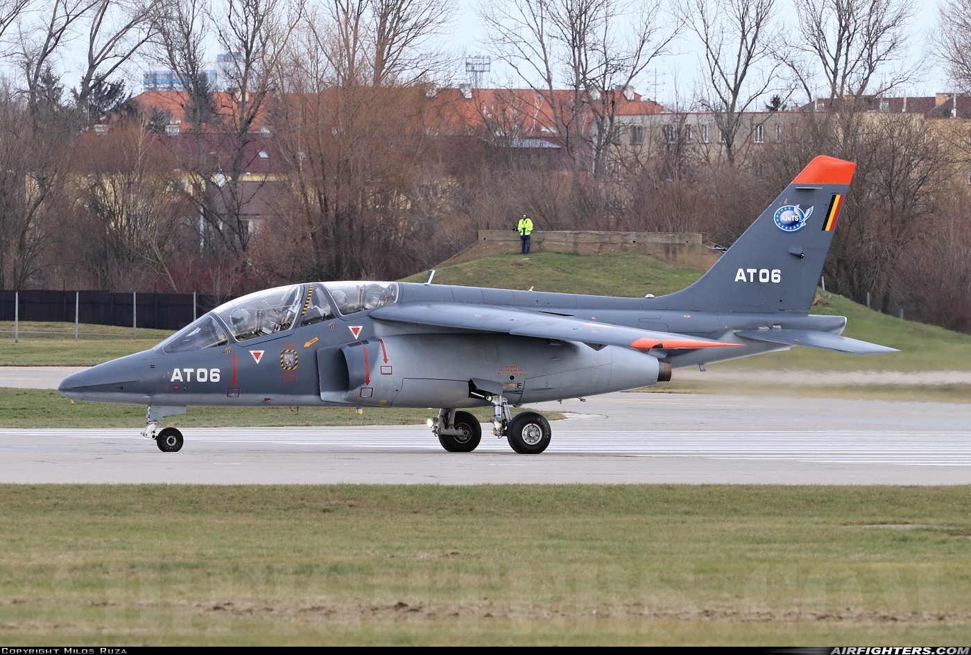 Belgium - Air Force Dassault/Dornier Alpha Jet 1B+ AT06 at Pardubice (PED / LKPD), Czech Republic