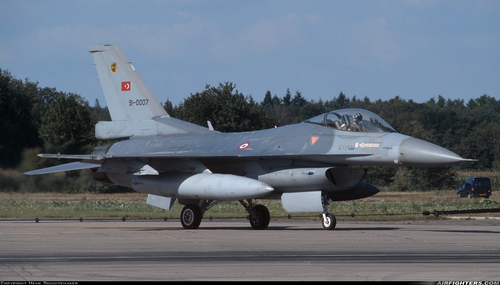 Türkiye - Air Force General Dynamics F-16C Fighting Falcon 91-0007 at Enschede - Twenthe (ENS / EHTW), Netherlands