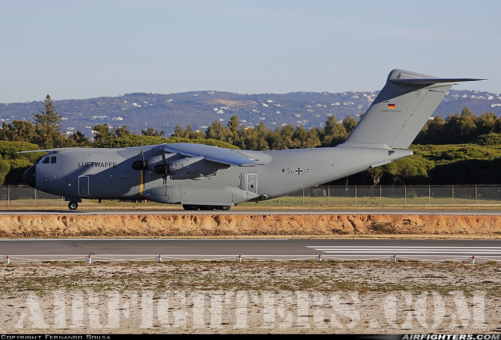 Germany - Air Force Airbus A400M-180 Atlas 54+17 at Faro (FAO / LPFR), Portugal