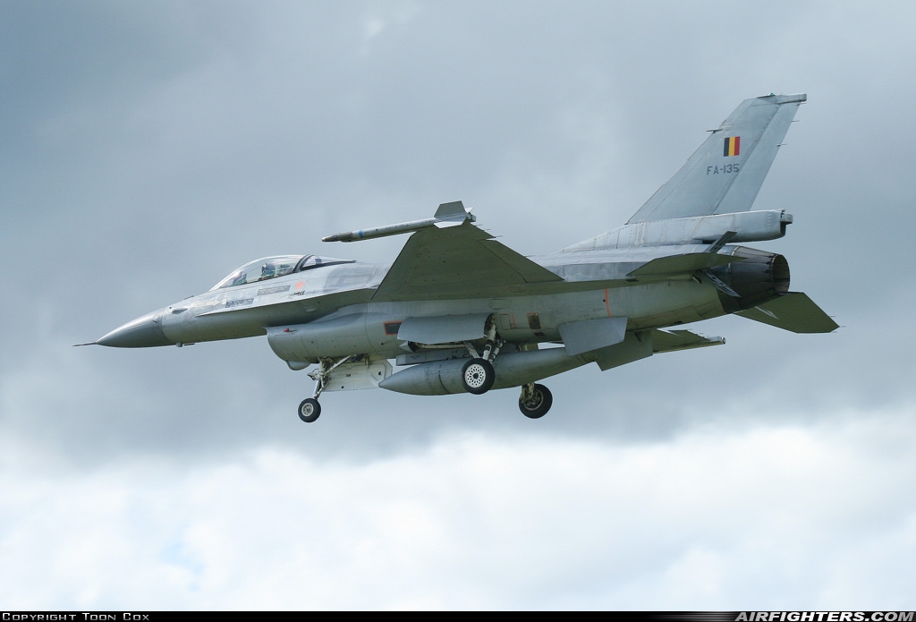 Belgium - Air Force General Dynamics F-16AM Fighting Falcon FA-135 at Kleine Brogel (EBBL), Belgium