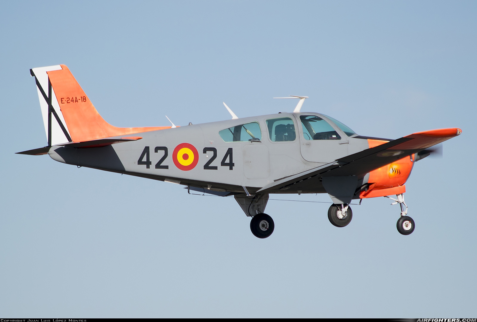 Spain - Air Force Beech E-24A Bonanza (F33C) E.24A-18 at Valladolid (- Villanubla) (VLL / LEVD), Spain