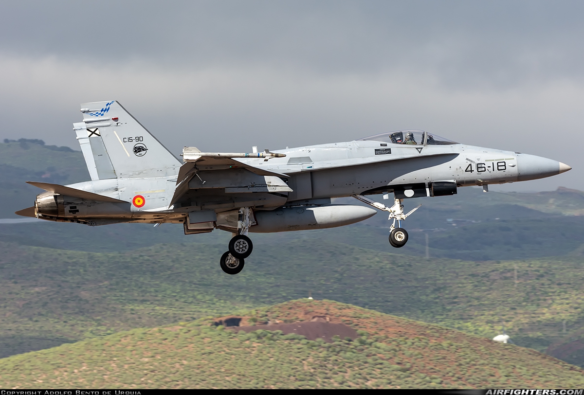 Spain - Air Force McDonnell Douglas F/A-18A+ Hornet C.15-90 at Gran Canaria (- Las Palmas / Gando) (LPA / GCLP), Spain