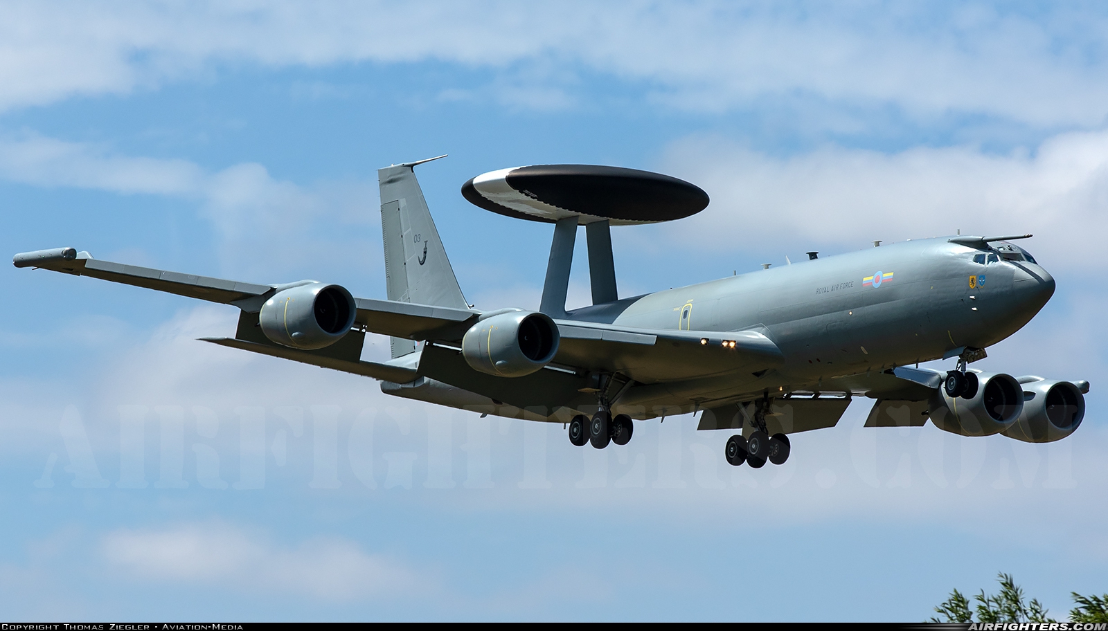 UK - Air Force Boeing E-3D Sentry AEW1 (707-300) ZH103 at Coningsby (EGXC), UK