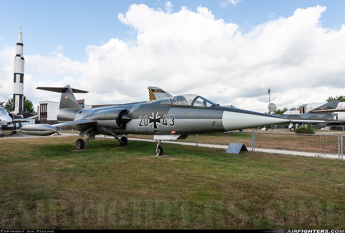Germany - Air Force Lockheed F-104G Starfighter 20+43 at Off-Airport - Hermeskeil, Germany