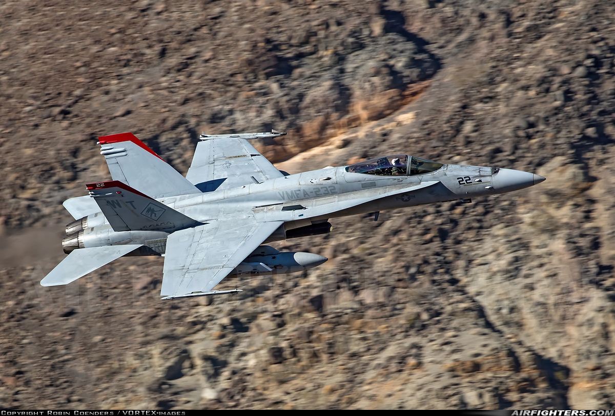 USA - Marines McDonnell Douglas F/A-18C Hornet 164266 at Off-Airport - Rainbow Canyon area, USA