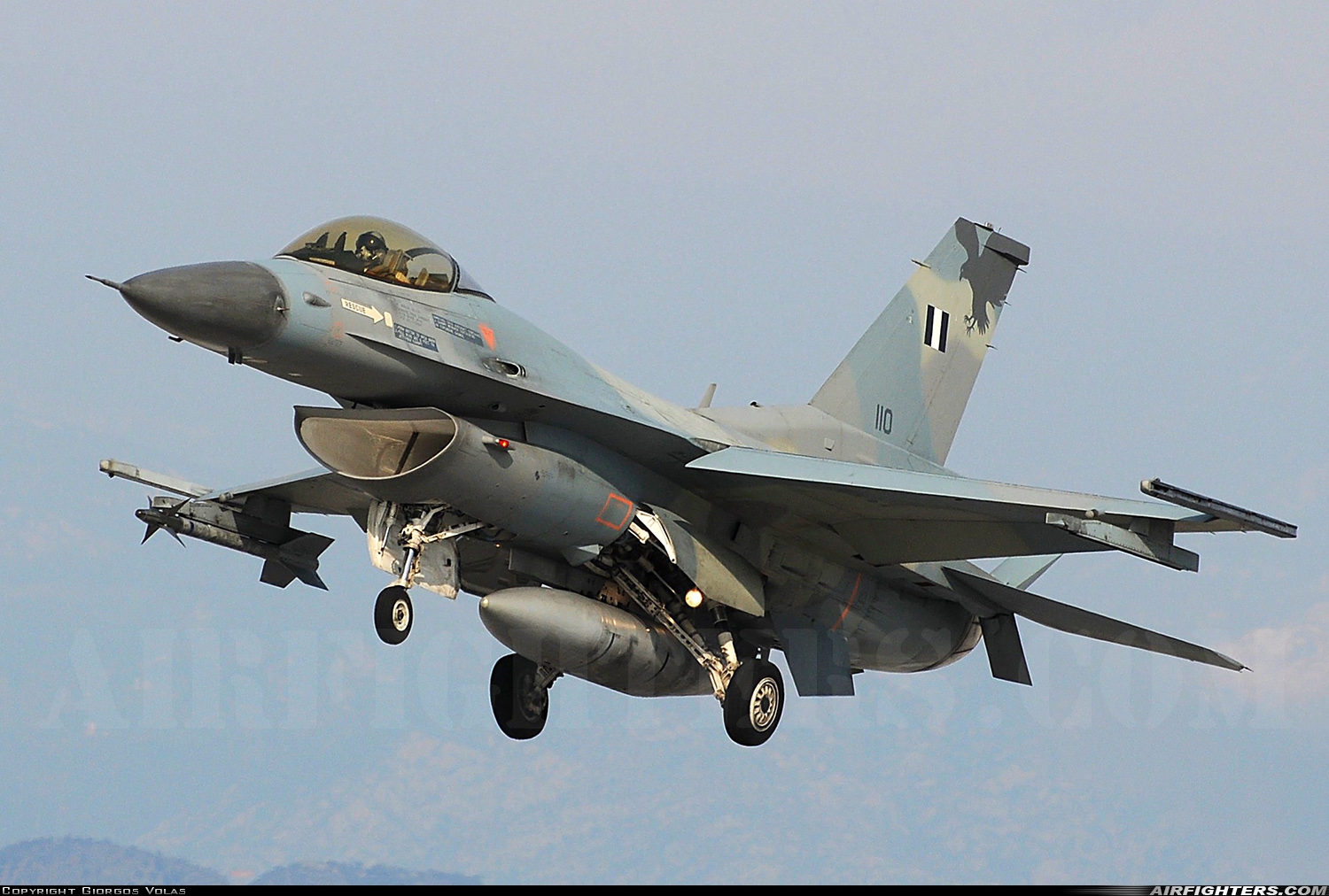 Greece - Air Force General Dynamics F-16C Fighting Falcon 110 at Nea Anghialos (VOL / LGBL), Greece