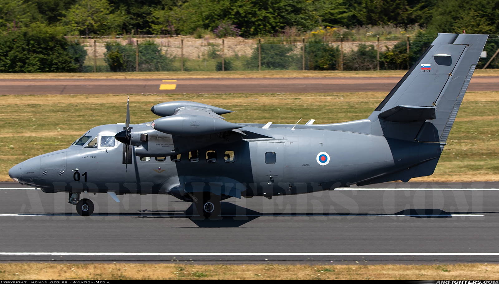 Slovenia - Air Force LET L-410UVP-E L4-01 at Fairford (FFD / EGVA), UK