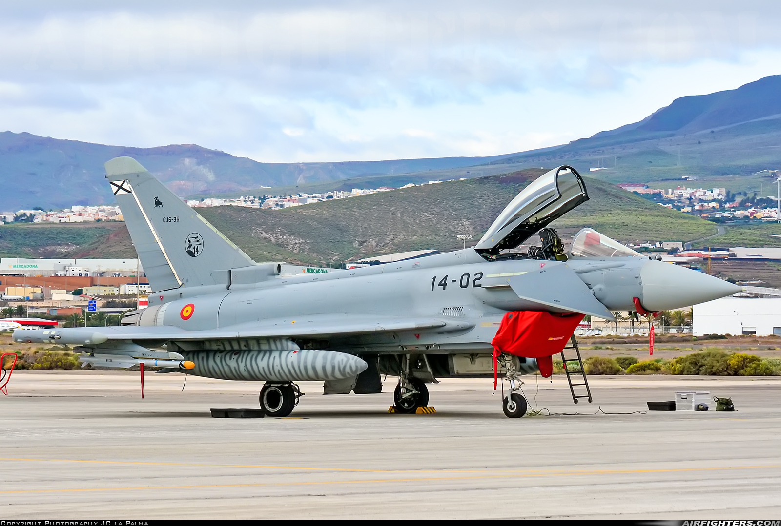 Spain - Air Force Eurofighter C-16 Typhoon (EF-2000S) C.16-35 at Gran Canaria (- Las Palmas / Gando) (LPA / GCLP), Spain