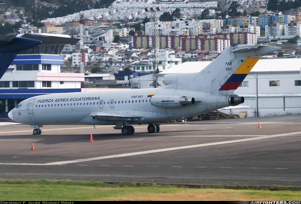 Ecuador - Air Force Boeing 727-134 FAE-691 at Quito - Mariscal Sucre (Old) (UIO / SEQU), Ecuador