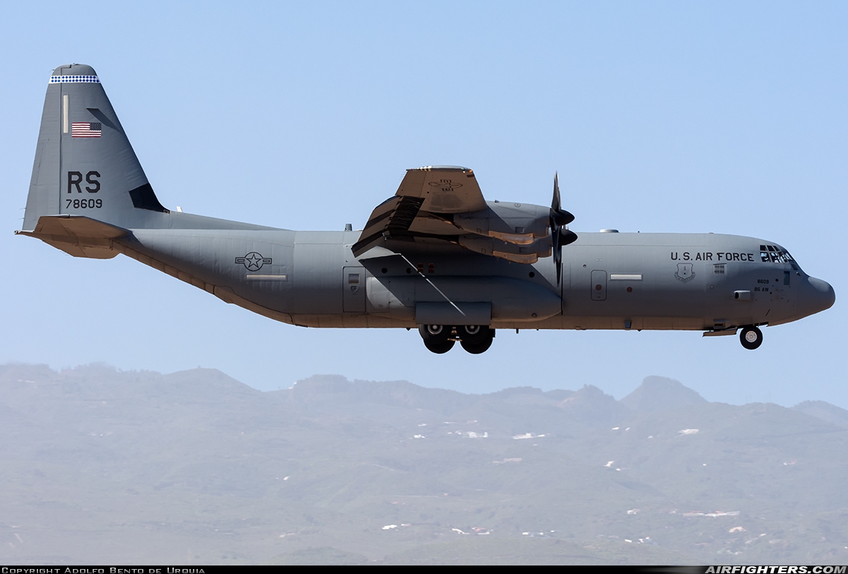 USA - Air Force Lockheed Martin C-130J-30 Hercules (L-382) 07-8609 at Gran Canaria (- Las Palmas / Gando) (LPA / GCLP), Spain