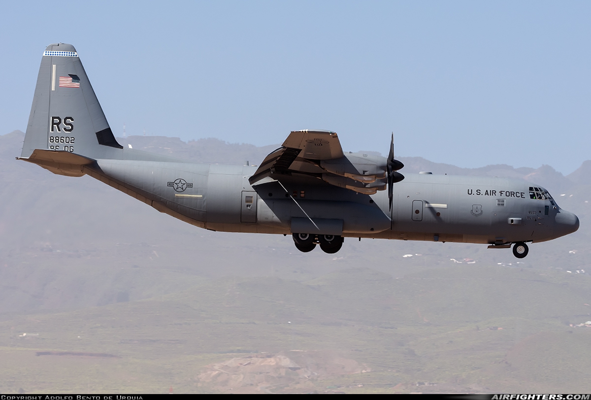 USA - Air Force Lockheed Martin C-130J-30 Hercules (L-382) 08-8602 at Gran Canaria (- Las Palmas / Gando) (LPA / GCLP), Spain