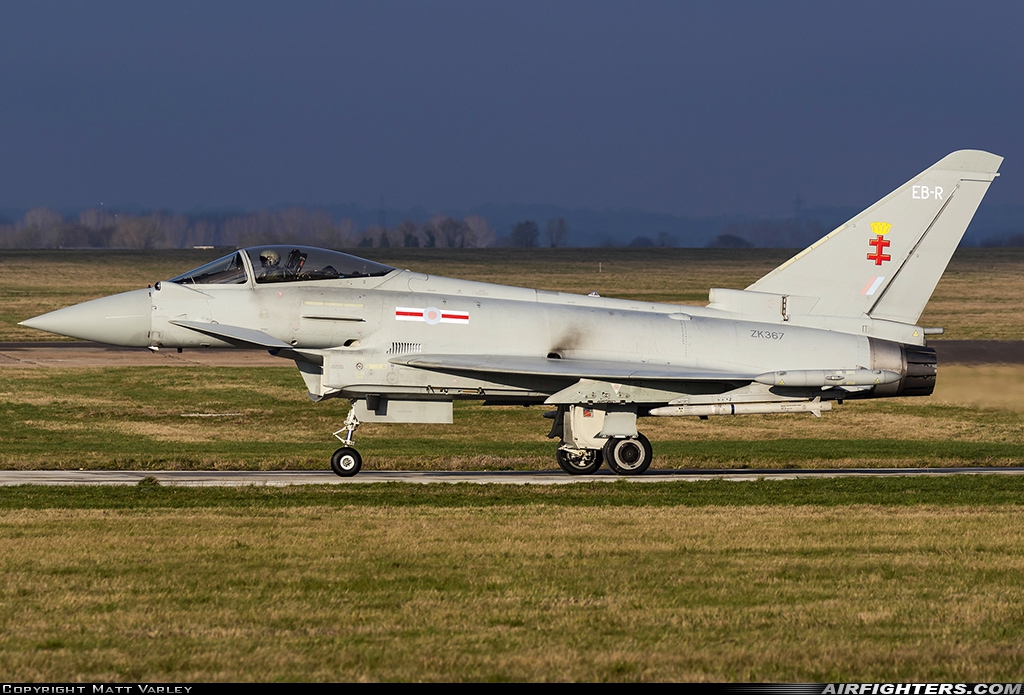 UK - Air Force Eurofighter Typhoon FGR4 ZK367 at Marham (King's Lynn -) (KNF / EGYM), UK