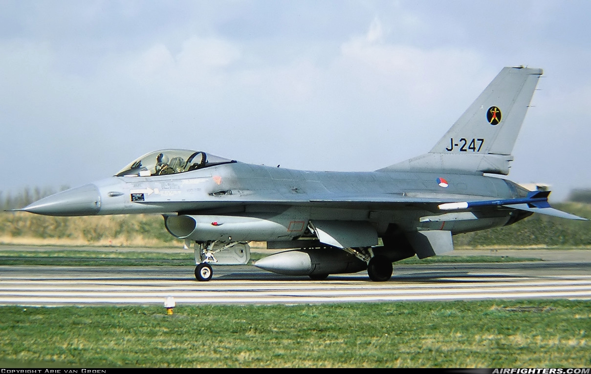 Netherlands - Air Force General Dynamics F-16A Fighting Falcon J-247 at Leeuwarden (LWR / EHLW), Netherlands
