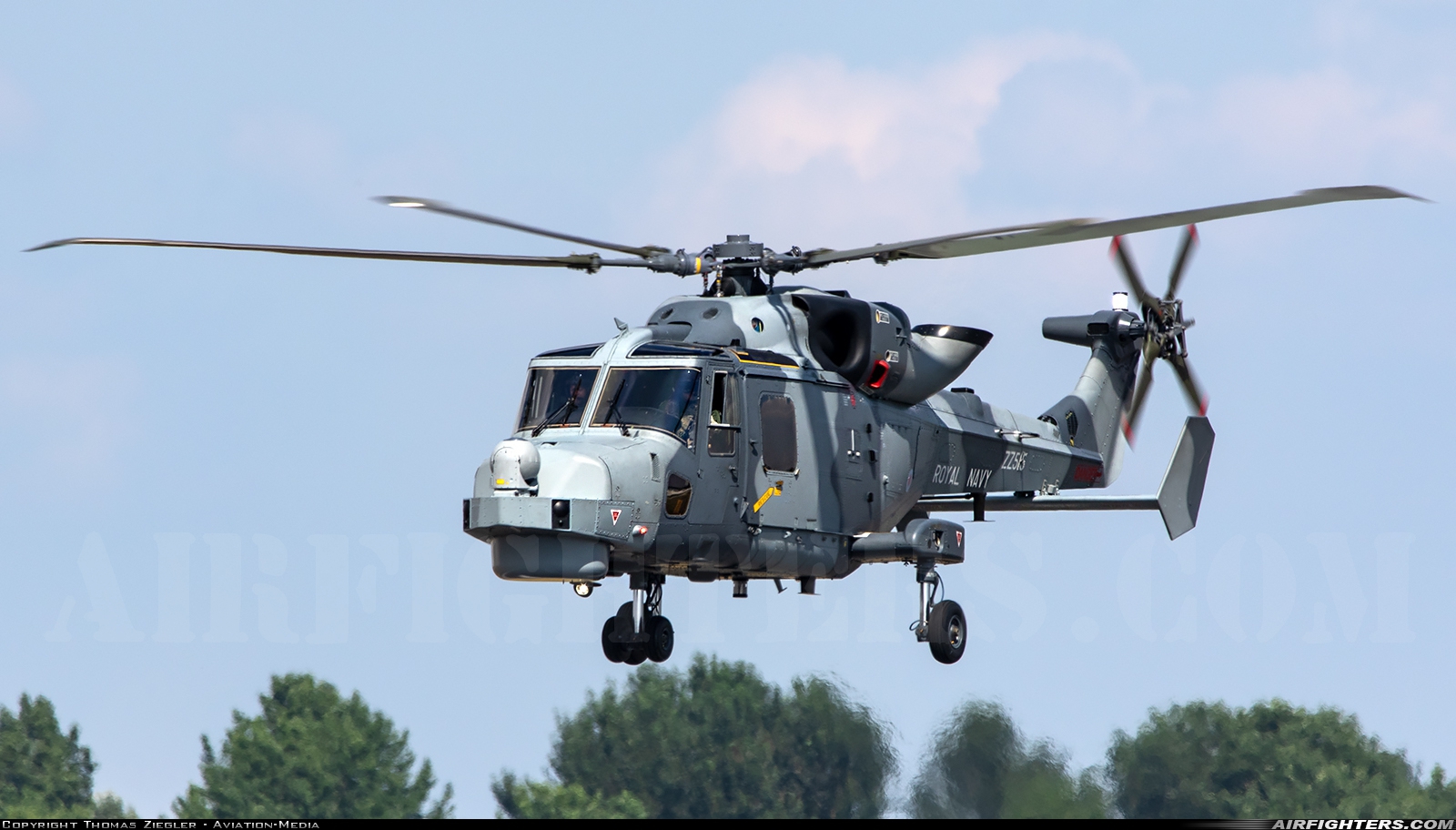 UK - Navy AgustaWestland Wildcat HMA2 ZZ515 at Fairford (FFD / EGVA), UK