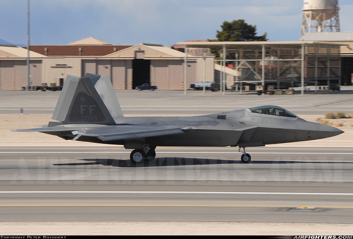 USA - Air Force Lockheed Martin F-22A Raptor 03-4055 at Las Vegas - Nellis AFB (LSV / KLSV), USA