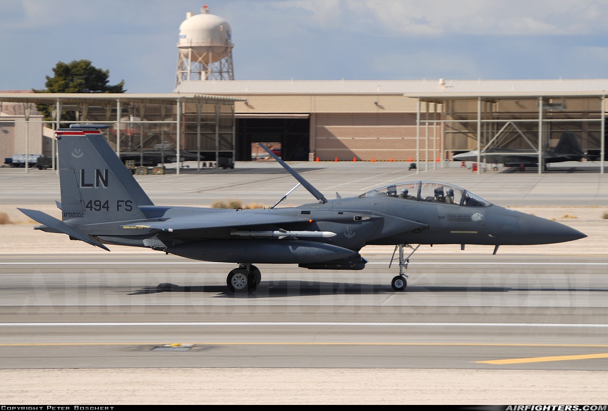 USA - Air Force McDonnell Douglas F-15E Strike Eagle 01-2002 at Las Vegas - Nellis AFB (LSV / KLSV), USA
